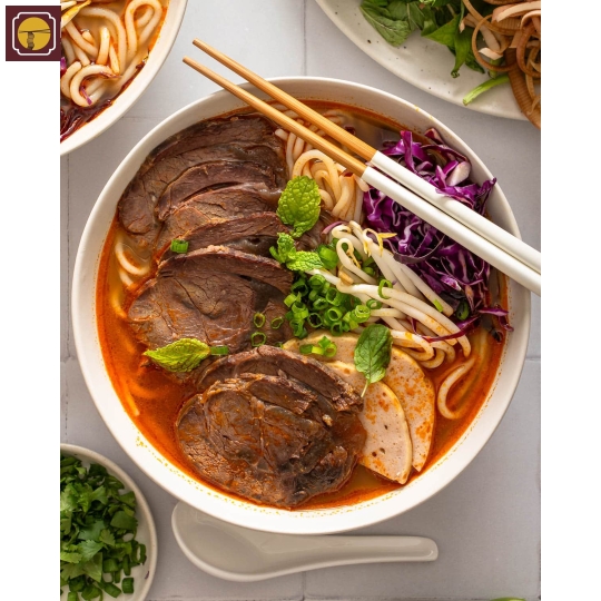 Spicy Vietnamese beef noodle soup